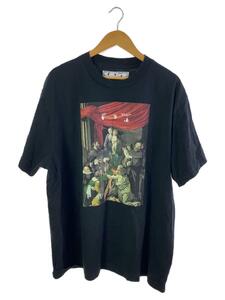 OFF-WHITE◆Tシャツ/L/コットン/BLK/プリント/CARAVAG PAINTING S/S/20SS/肩回り若干スレ