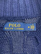 POLO RALPH LAUREN◆ドライバーズニット/ジャケット/M/コットン/NVY_画像3