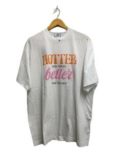 VETEMENTS◆HOTTER THAN YOUR EX T- SHIRT/Tシャツ/S/コットン/WHT/UE52TR210W