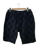 WEIRDO◆CHECKER PILE SHORTS/M/コットン/BLK/チェック/WRD-23-SS-22_画像1