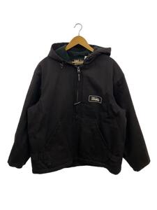 FIRST DOWN◆21AW/DUCK HOODED JKT/ジャケット/L/コットン/BLK/無地/213-1524