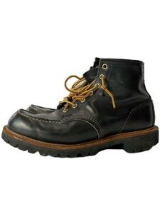 RED WING◆レースアップブーツ・モックトゥ/US9/BLK