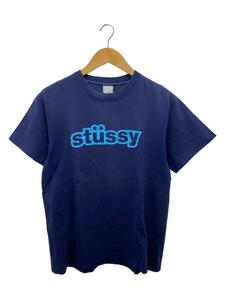 STUSSY◆90-00s/ロゴプリントTシャツ/USA製/M/コットン/NVY