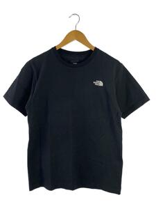 THE NORTH FACE◆S/S NUPTSE COTTON TEE_ショートスリーブ ヌプシ コットン ティー/L/コットン/BLK/無