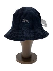 STUSSY◆バケットハット/L/コットン/NVY/総柄/メンズ/90s/タイダイ