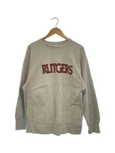 Champion◆80s/トリコタグ後期/RUTGERS/染み込みプリント/スウェット/XL/コットン/ダメージ有