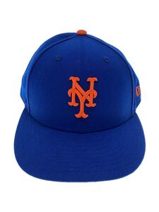 NEW ERA◆METS/キャップ/7 1/2/ポリエステル/BLU/メンズ