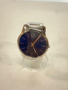 Calvin Klein◆クォーツ腕時計/アナログ/ステンレス/SLV/K2G211/スイス製/シルバー