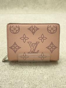 LOUIS VUITTON◆ポルトフォイユ クレア/マヒナ/M80629/財布/レザー/PNK/レディース