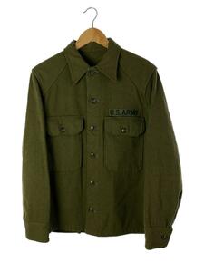 US.ARMY◆50-60sシャツ/-/ウール/KHK/無地