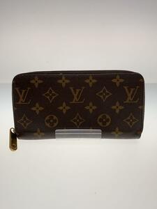 LOUIS VUITTON◆2)ジッピー・ウォレット_モノグラム・キャンバス_BRW_コクリコ/PVC/BRW/レディース