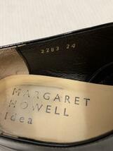 MARGARET HOWELL◆IDEA/内羽根/ドレスシューズ/24cm/BLK/エナメル_画像5