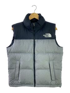 THE NORTH FACE◆NOVELTY NUPTSE VEST_ノベルティーヌプシベスト/L/ナイロン/GRY