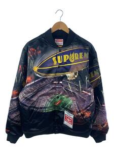 Supreme◆22SS/stadium satin varsity jacket/スタジャン/L/ポリエステル/ブラック