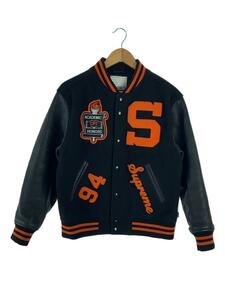 Supreme◆19AW/Team varsity Jacket/スタジャン/S/ウール/レザー/ブラック