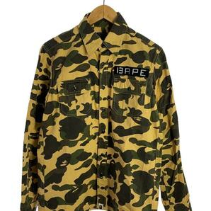 A BATHING APE◆長袖シャツ/M/コットン/CML/カモフラ/001SHA301030Xの画像1