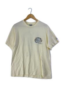 PIKO◆Tシャツ/L/コットン/イエロー/黄色/プリントTEE/90s/シングルステッチ/バックプリント