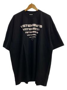 VETEMENTS◆24SS/Tシャツ/S/コットン/BLK/UE64TR140B