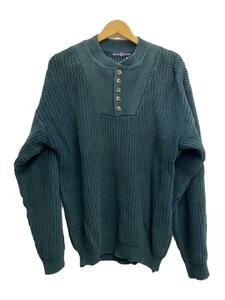 CAPE ISLE KNITTERS/～00s/5BUTTON HENRY KNIT/セーター/L/コットン/GRN