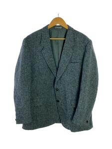 HARRIS TWEED◆NOTO/テーラードジャケット/44/ウール/BLU/無地