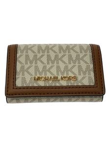 MICHAEL MICHAEL KORS◆キーケース/コットン/WHT/総柄/レディース