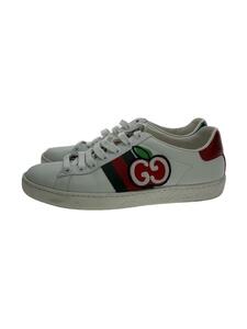 GUCCI◆GG/シェリーライン/アップル/ローカットスニーカー/35.5/WHT/レザー/611377