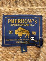 PHERROW’S◆HAND KNIT VEST/タグ付/ベスト/L/ウール/BEG/22W-PNV_画像3