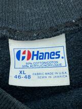 Hanes◆スウェット/XL/コットン/BLK/無地_画像3