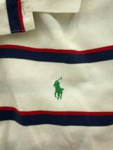 POLO RALPH LAUREN◆ポロシャツ/XL/コットン/WHT/ボーダー_画像6