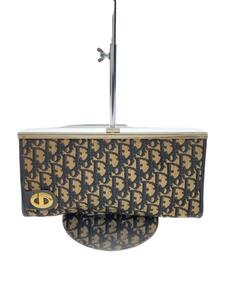 Christian Dior* clutch bag / canvas /BLK/ total pattern 