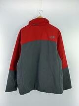 THE NORTH FACE◆ジャケット/XL/ポリエステル/RED/右ポケットファスナー破損_画像2