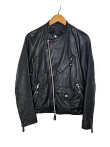 awesome leather/レザージャケット・ブルゾン/2/山羊革/BLK/無地/AL-003