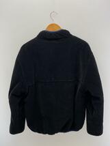 STUSSY◆Corduroy Mock Pullover/フリースジャケット/M/コットン/BLK//115624/毛玉有_画像2