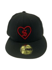 NEW ERA◆Supreme Heart New Era Cap/キャップ/7 3/8/ウール/ブラック/メンズ