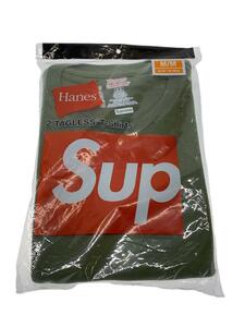 Supreme◆22SS/Hanes Tagless Tees/2PACK/Tシャツ/M/コットン/KHK