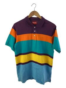 Supreme◆00s/crown striped polo shirt/ポロシャツ/M/コットン/マルチカラー