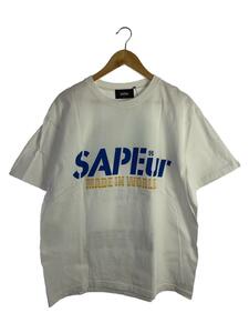 A Elegantes SAPEur◆Tシャツ/L/コットン/WHT/プリント