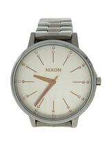 NIXON◆クォーツ腕時計/アナログ/ステンレス/SLV/SLV/THE KENSINGTON_画像1