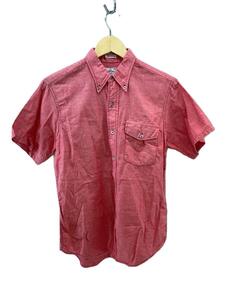 60s/NEISON PAIGE/ボタンダウンシャツ/半袖シャツ/M/コットン/RED