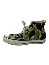 CONVERSE◆ハイカットスニーカー/US9.5/KHK/キャンバス/made in japan/カモフラ_画像1