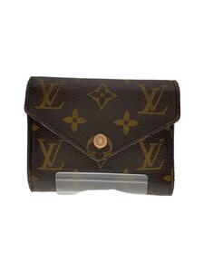 LOUIS VUITTON◆ポルト・フォイユ・ヴィクトリーヌ_モノグラム・キャンバス_BRW/PVC/BRW/総柄/レディース