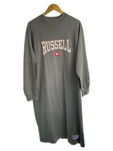 RUSSELL ATHLETIC◆長袖ワンピース/FREE/コットン/GRY/RCW-22142PB_画像1