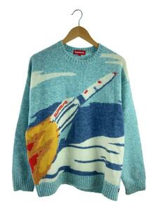 Supreme◆22AW/ROCKET SWEATER/セーター(厚手)/L/ウール/BLU