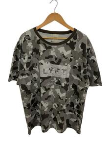LYFT◆Tシャツ/L/コットン/GRY/カモフラ