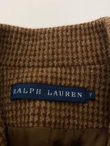 RALPH LAUREN◆3B/センターベンツ/テーラードジャケット/7/ウール/BRW/ブラウン/チェック_画像3