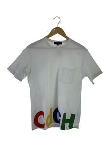 COMME des GARCONS HOMME◆天竺ロゴTシャツ/18SS/L/コットン/WHT/プリント/HA-T007