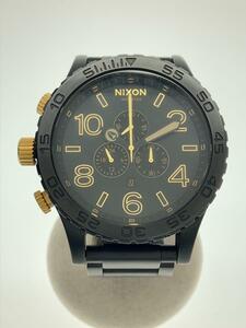 NIXON◆クォーツ腕時計/アナログ/GLD/BLK/a083-1041-00