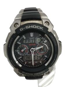 CASIO◆ソーラー腕時計・G-SHOCK/デジアナ/-/BLK/SLV/SS