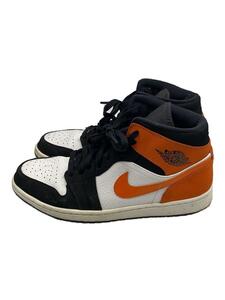 NIKE◆AIR JORDAN 1 MID/エアジョーダン1ミッド/ブラック/554724-058/28cm/ORN/レサ