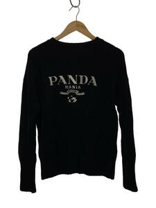 HYSTERIC GLAMOUR◆PANDA MANIA刺繍 プルオーバー/セーター(厚手)/FREE/ウール/BLK/01213NS05